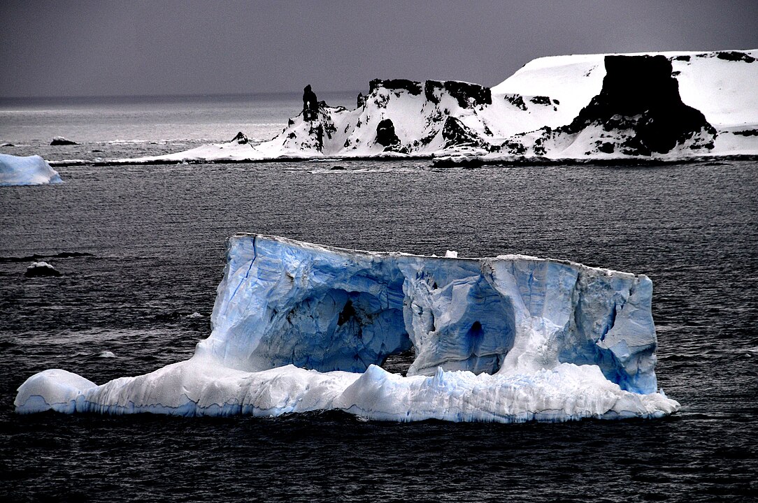 an icy cape