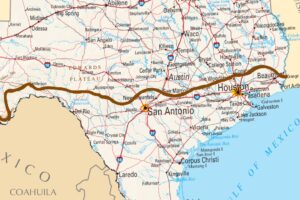 map of texas trail